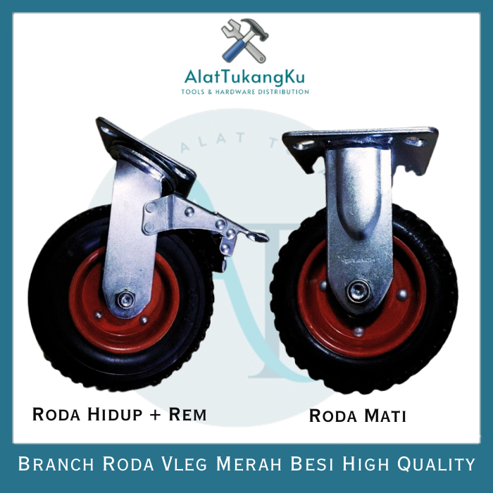 Jual Roda Karet Kembang Heavy Duty Ukuran 5
