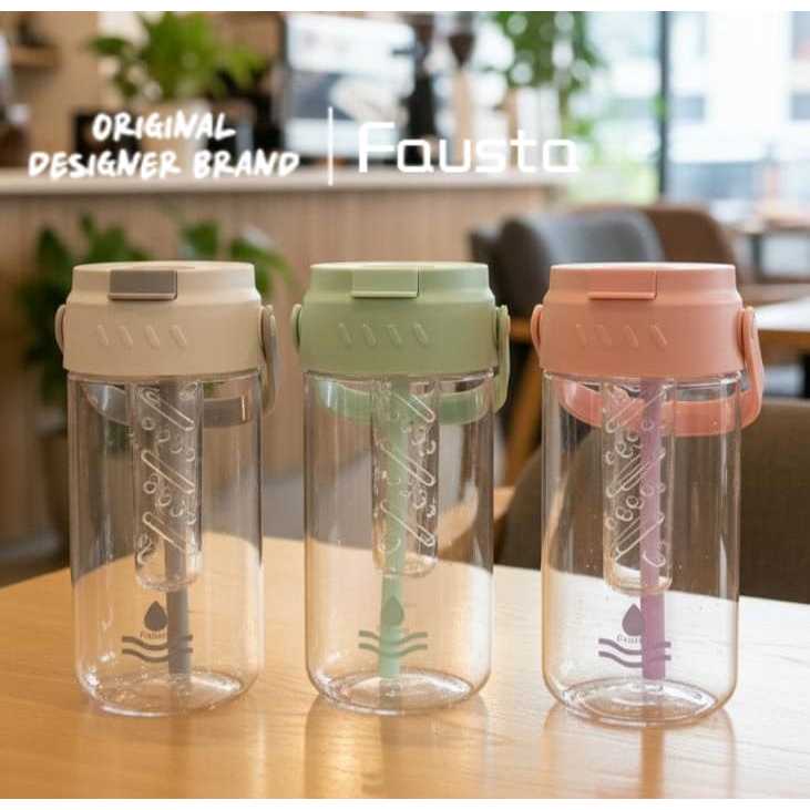 Jual Fausta Botol Minum Infused Sedotan Uk. L 800ml Botol Minum / Gelas ...
