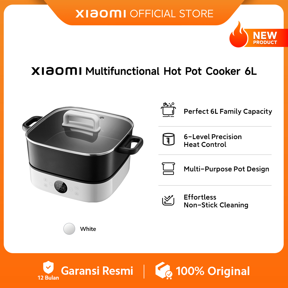 Jual Xiaomi Multifunctional Hot Pot Cooker 6L | Perfect 6L Family ...