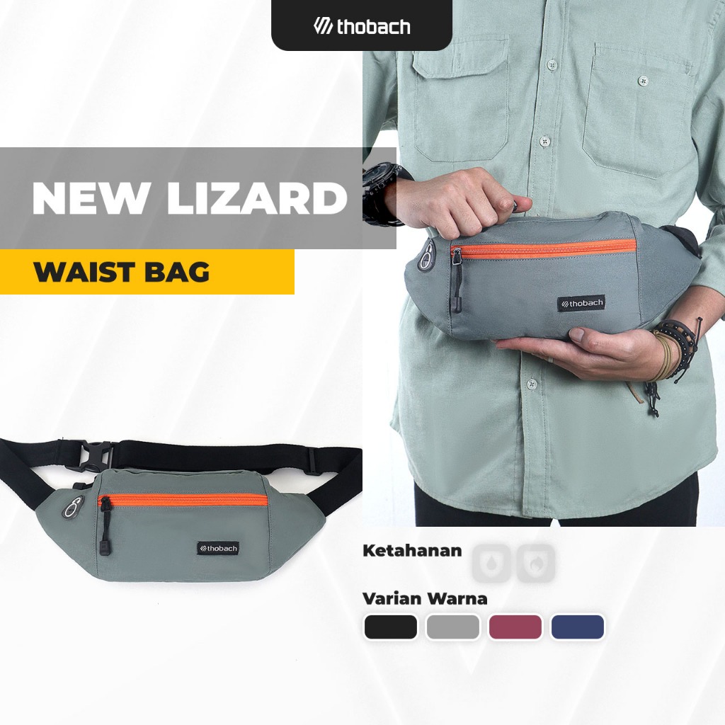 Product image THOBACH - WAIST BAG LIZARD TAS PINGGANG PRIA WANITA AJUSTABLE TRENDI MULTIFUNGSI 1