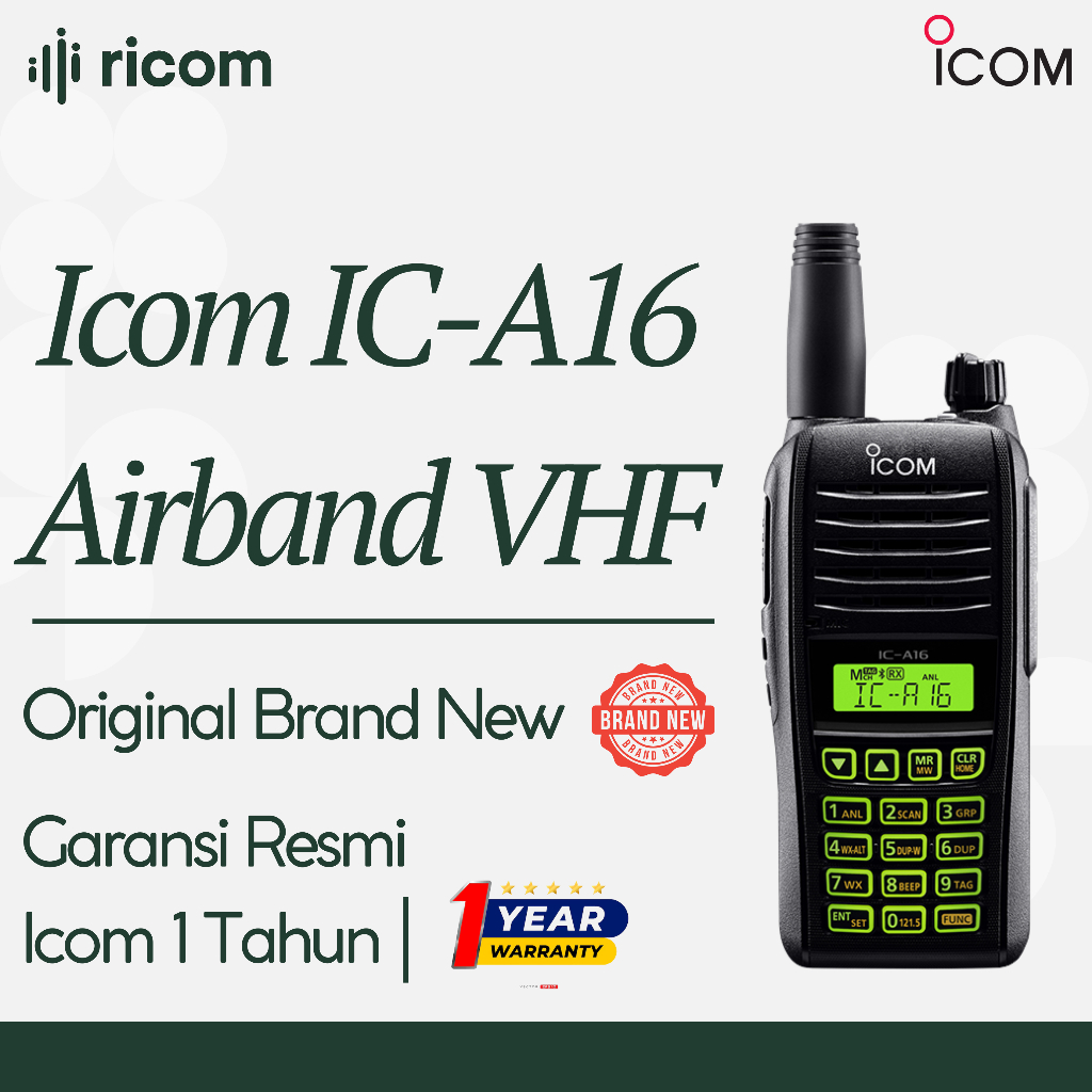 Jual Icom IC-A16 Airband VHF – Handy Talky (HT) Original Garansi Resmi ...