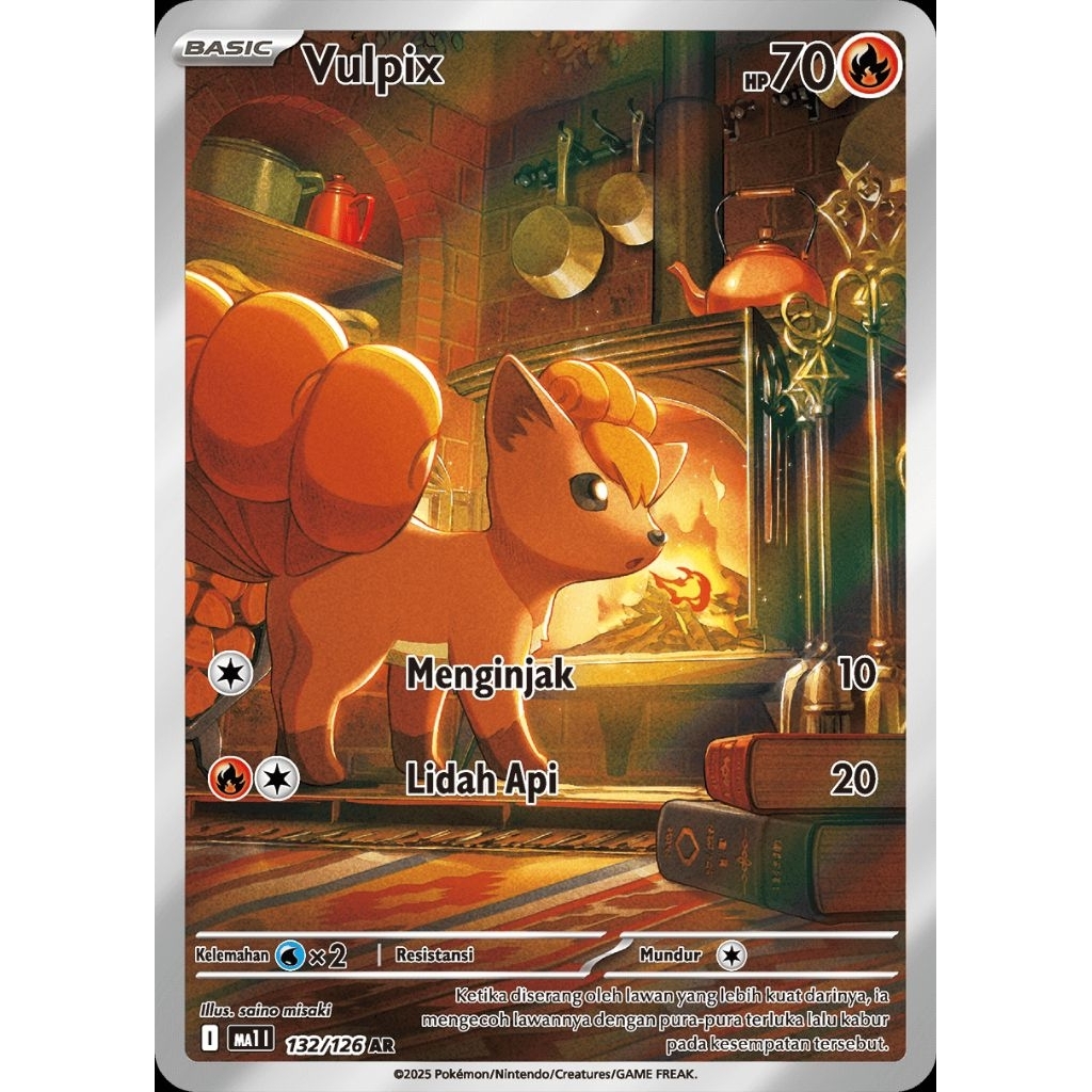 Jual Pokemon TCG Indonesia evolusi mega MA1 Art Rare Vulpix Stufful ...