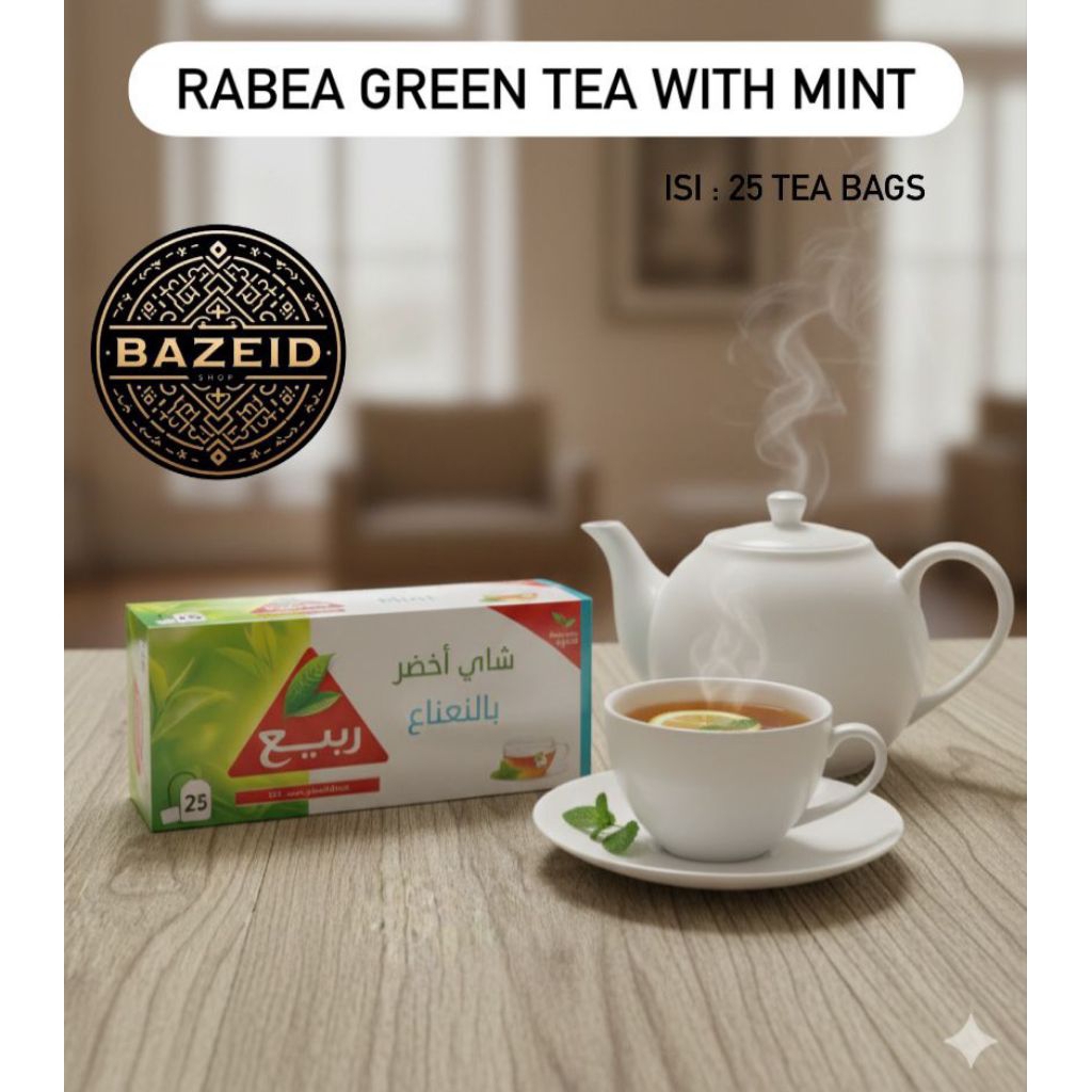 Jual RABEA BLACK TEA EXTRA STRONG&RABEA GREEN TEA WITH MINT ISI 25 BAGS ...