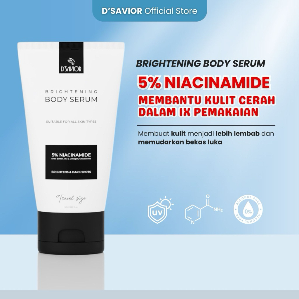 Jual D'SAVIOR Body Serum Brightening Niacinamide 5% - Serum Pelembab ...