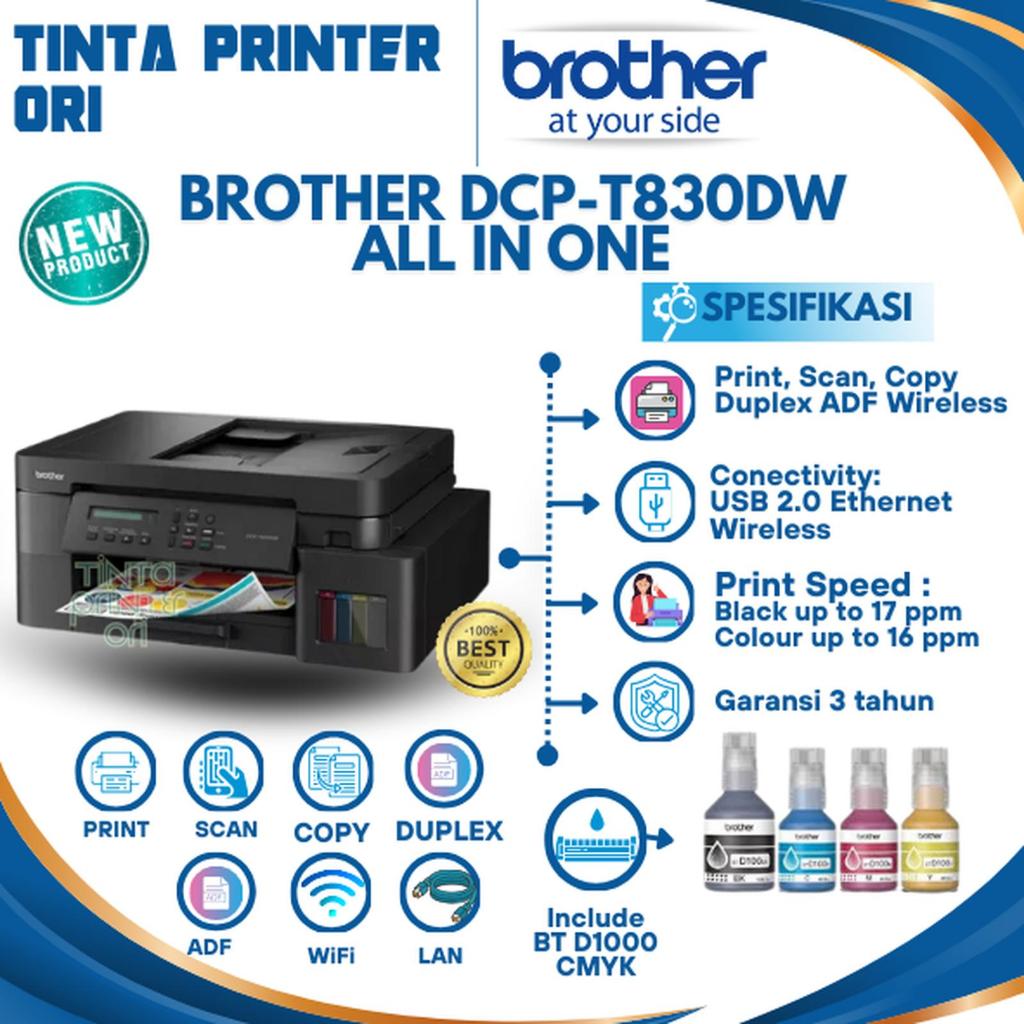 Jual t830 830 dw Printer Brother DCP-T830DW Print, Scan, Copy Duplex ...