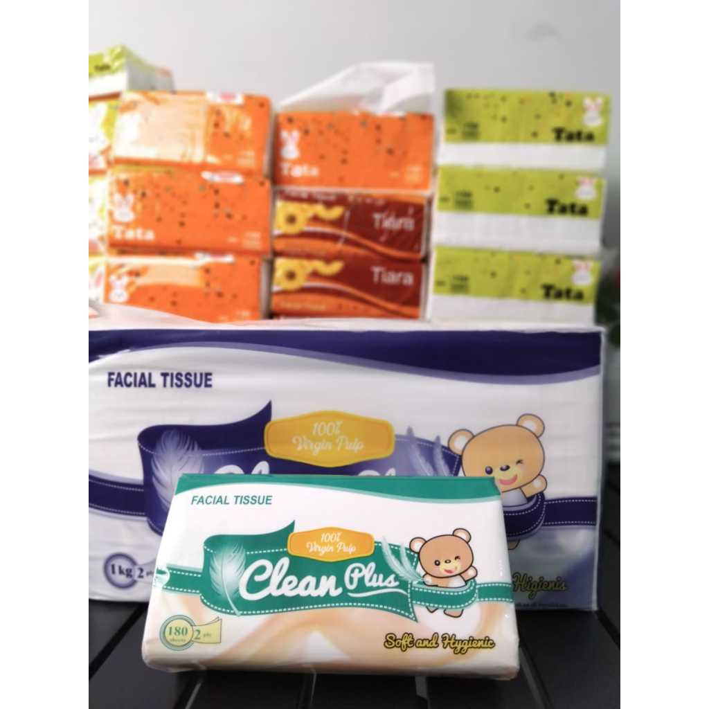 Jual Paket Hemat Tisu Clean Plus 1 Kg 2 Ply + Clean Plus 180 Lembar 1 ...