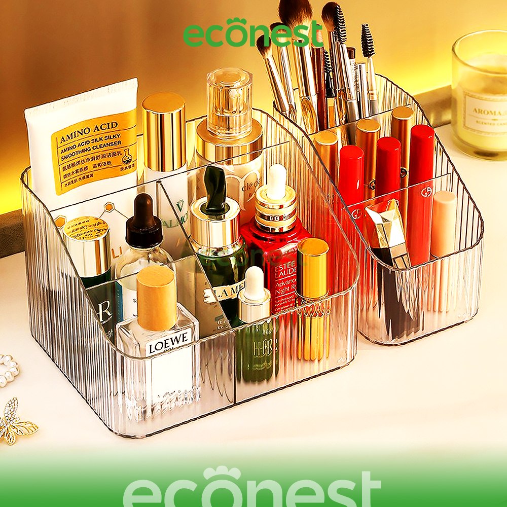 Jual Econest Rak Organizer Meja Akrilik Bening Rak Makeup Tempat Remote ...