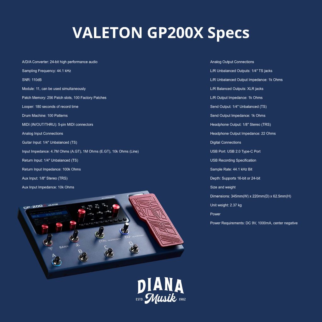 Jual Valeton GP200 / GP 200 Series Multi-Effect Guitar Processor ...