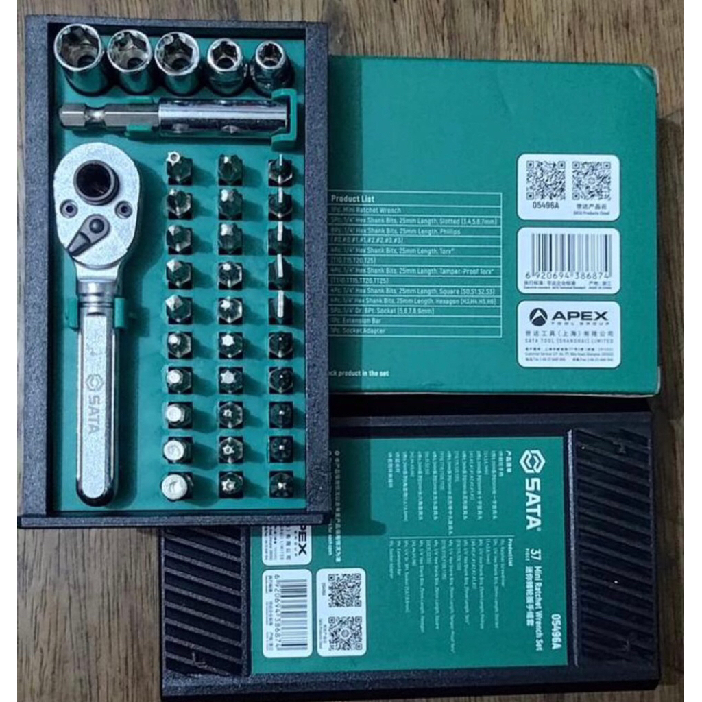 Jual SATA 05496A - Set Kunci Mini Ratchet 37 Pc Mini Ratchet Wrench Set ...