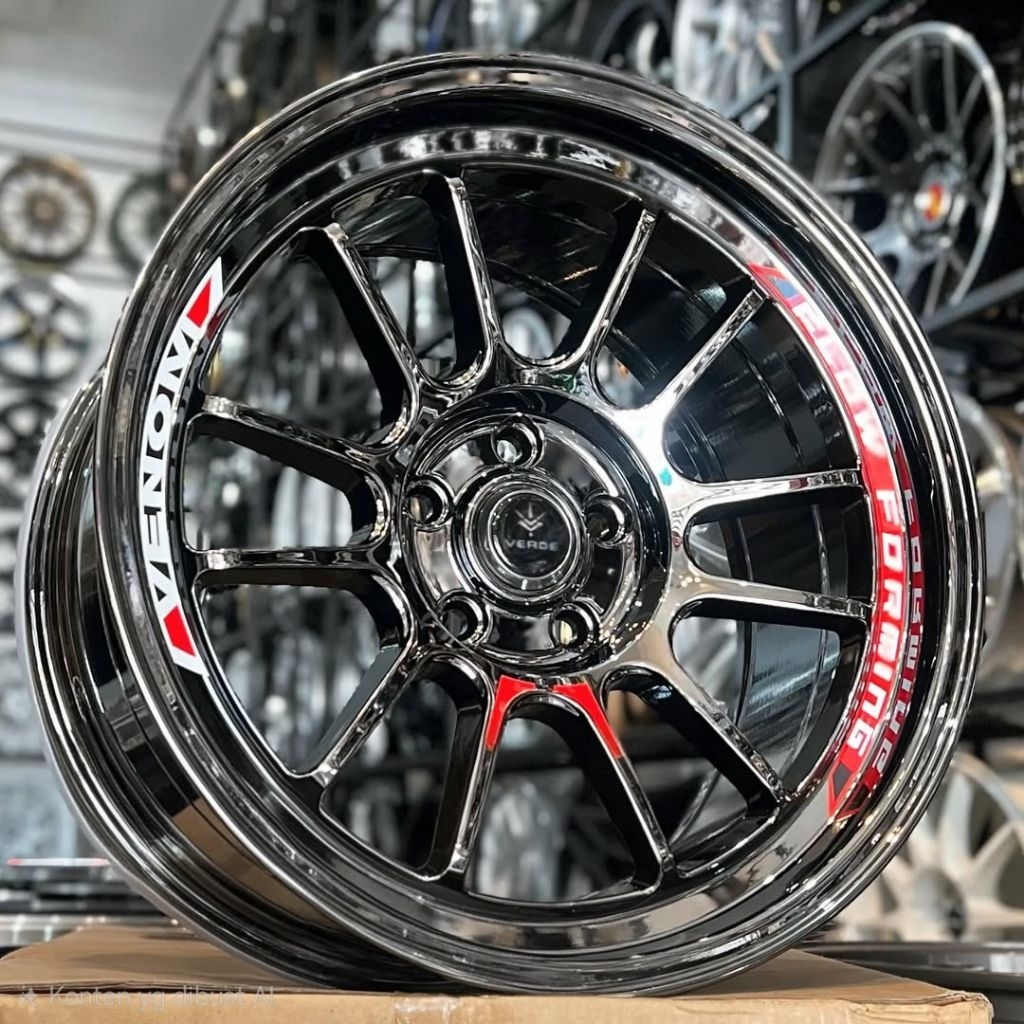 Jual velg mobil R18 VENOM 5 BLACK CROME LEBAR 9 ET 20 RING 18 velg ...