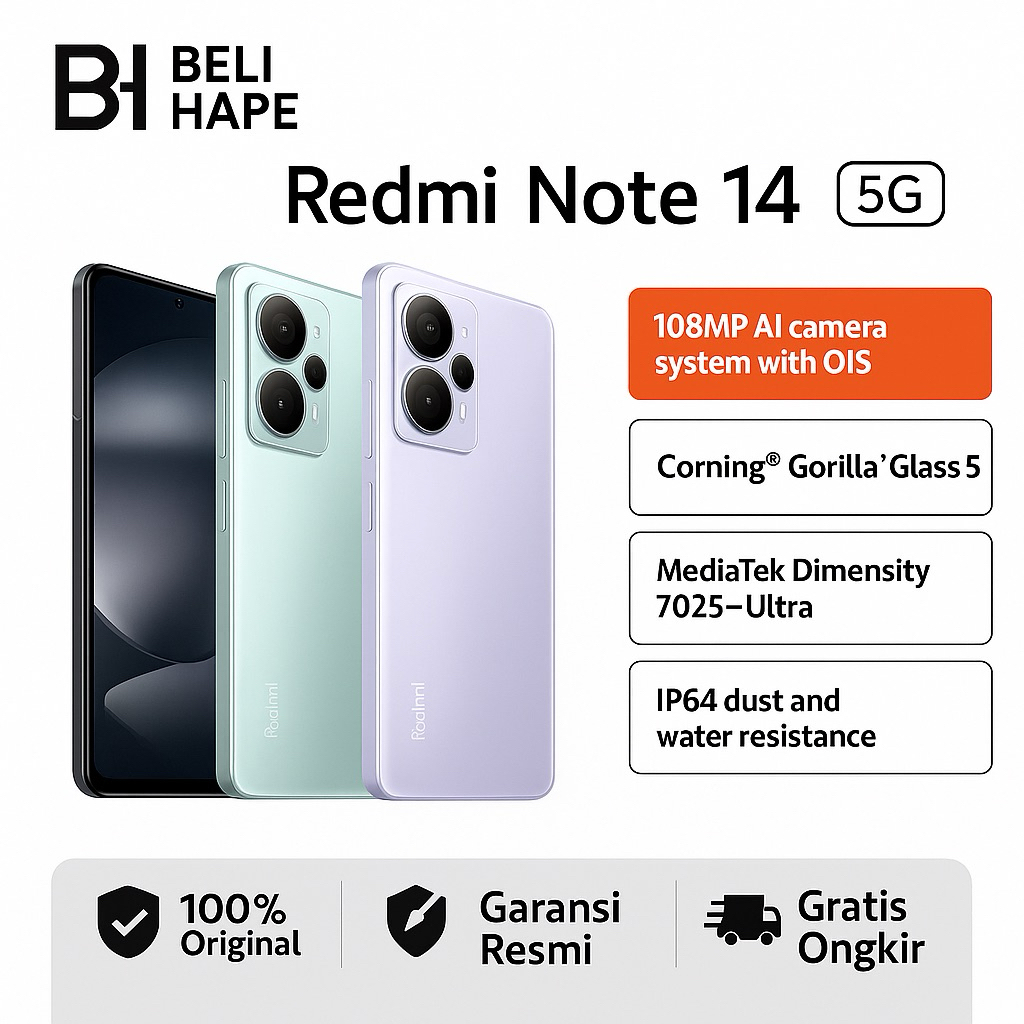 Jual Xiaomi Redmi Note 14 5G 8/256GB 6.67