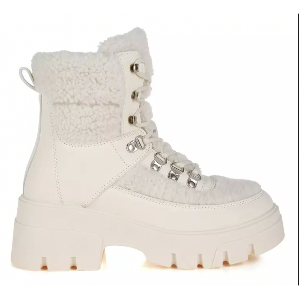Jual LONDON RAG Chunky Hiking Boots with Faux Fur Detailing | LONDON ...