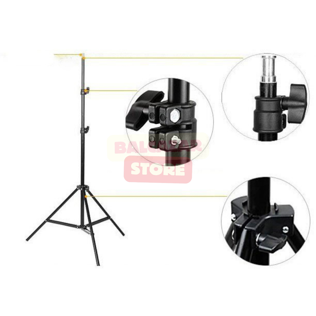 SELENS 7.8ft Portable Light Stand Tripod - Reverse Folding, Detachable Column, With Case