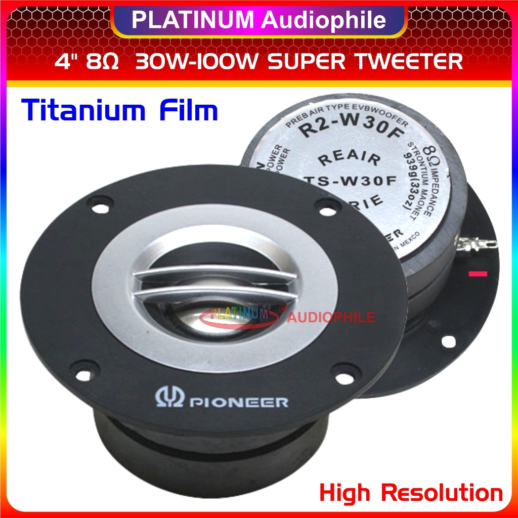 Jual Tweeter 4 Inch 100W 8 ohm Super Tweter Titanium Film Dual Magnet ...