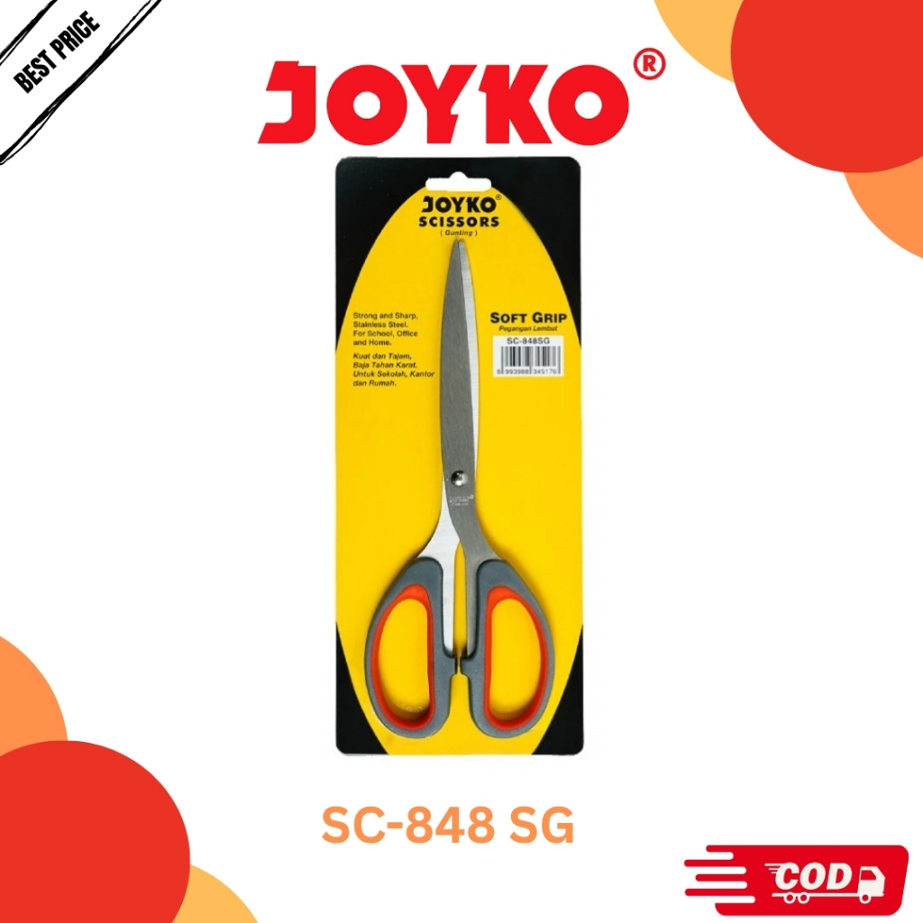 Jual Joyko Gunting Besar SC-848 SG Stainless Steel Scissors Soft Grip ...