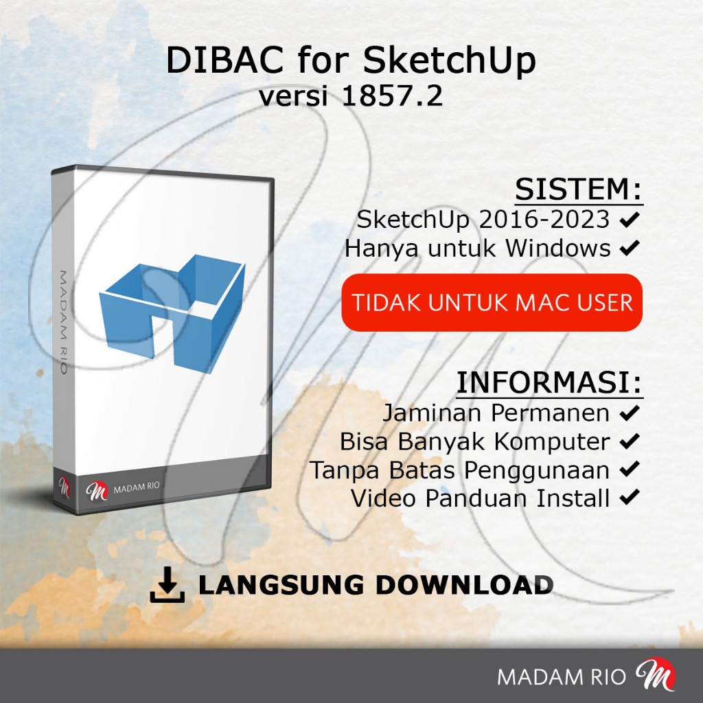 DIBAC SketchUp Lisensi Permanen Full Versi
