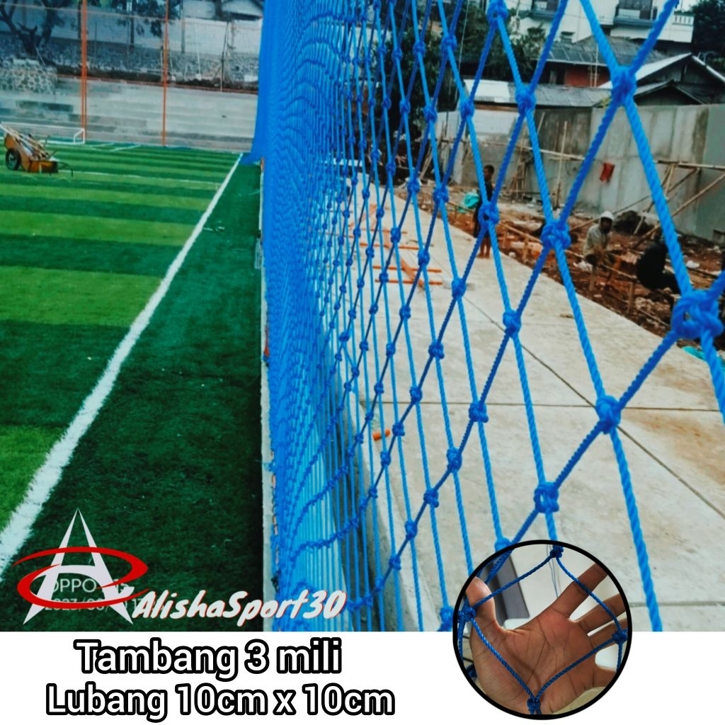 Jual jaring tambang 3mili lapangan futsal/ lapangan mini soccer ...