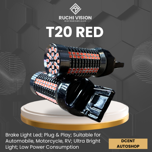 Jual Bohlam LED Mobil - LED T20 Red Ruchi Vision - Bohlam LED Mobil ...