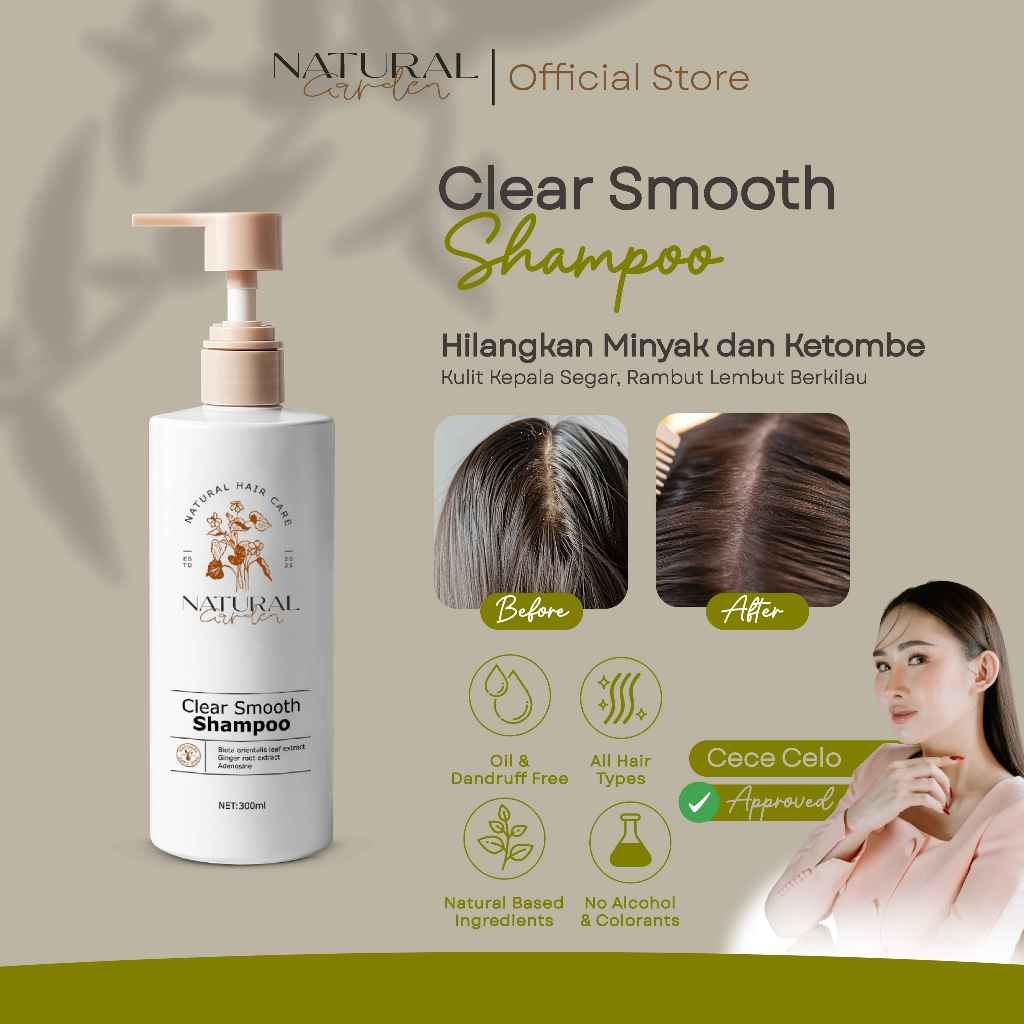 Jual CELO EXCLUSIVE - Natural Garden Clear Smooth Shampoo | Shampoo ...
