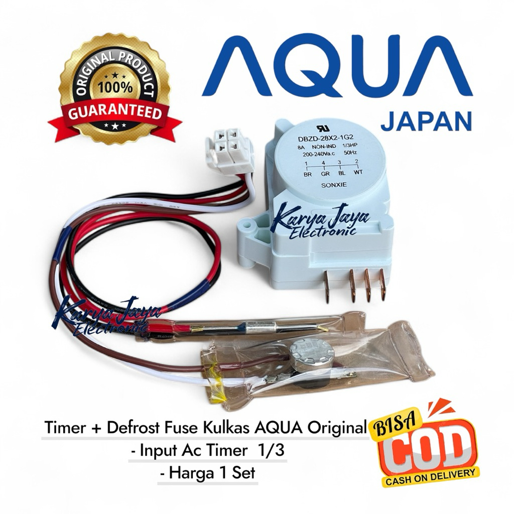 Jual Set Timer Defrost Bimetal Fuse Kulkas AQUA 2 Pintu Original ...