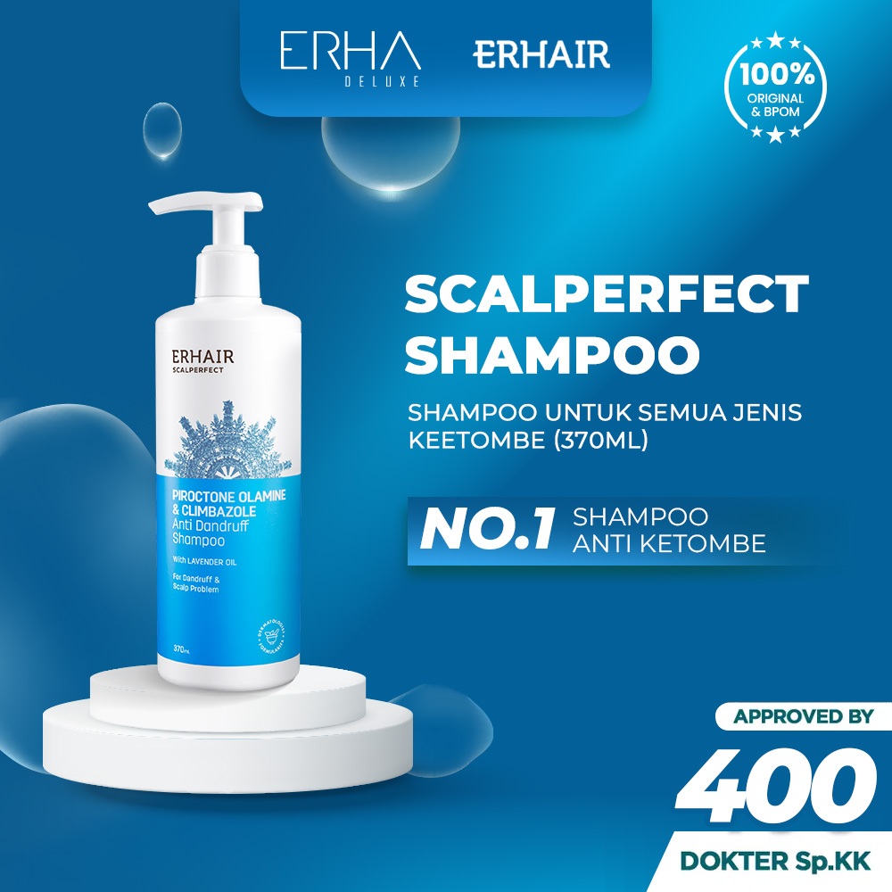 ERHAIR Shampoo Ketombe ERHA Scalp Scalperfect 370 ml - Shampo Anti Ketombe, Dandruff, Seboroik