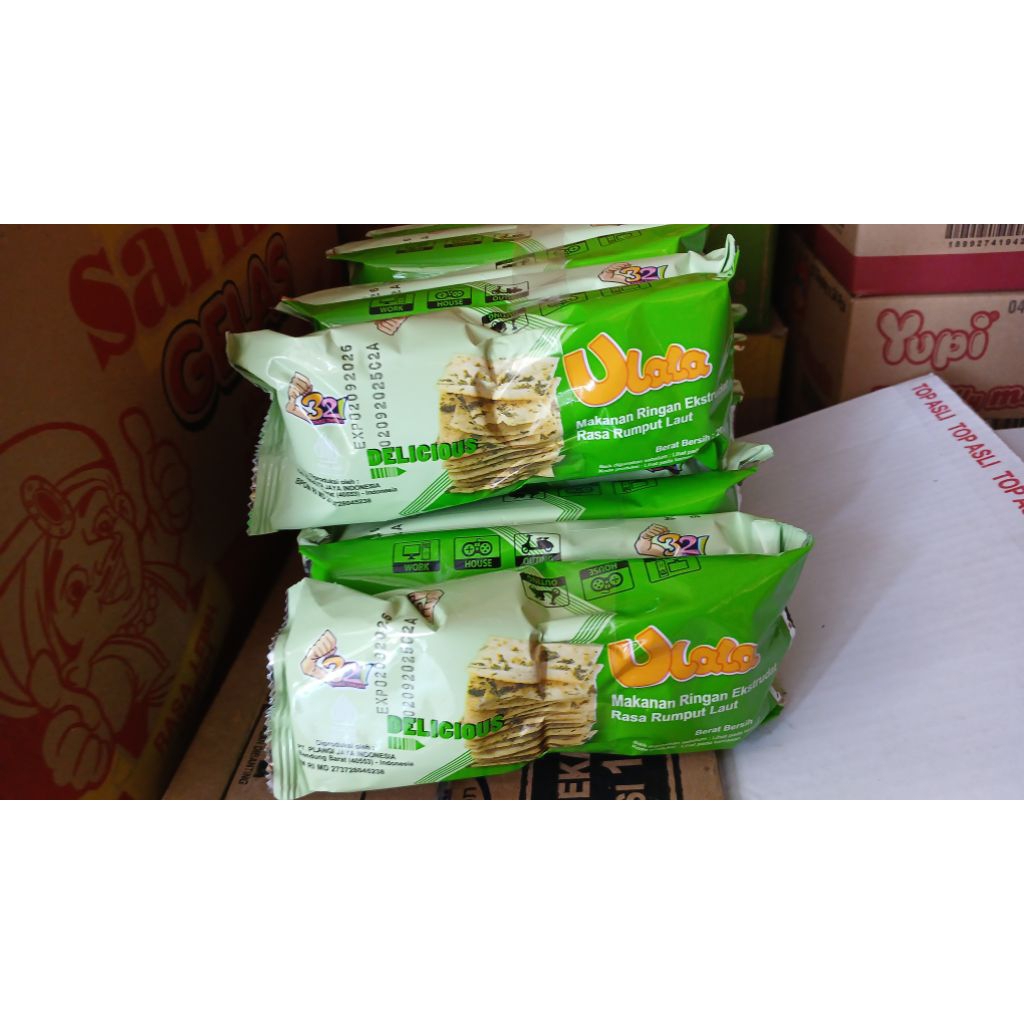 Jual SNACK ULALA RASA RUMPUT LAUT 1PAK ISI 10PCS ( 20gr x 10pcs ...
