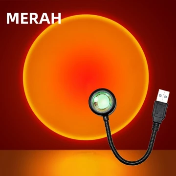Lampu Sunset Proyektor Remote RGB Dengan Proyektor Remote Port USB Ideal Untuk Foto Luar Ruang