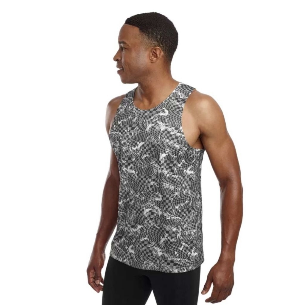 SINGLET LARI ORIGINAL MENS SAUCONY STOPWATCH RUNNING SINGLET PRINT