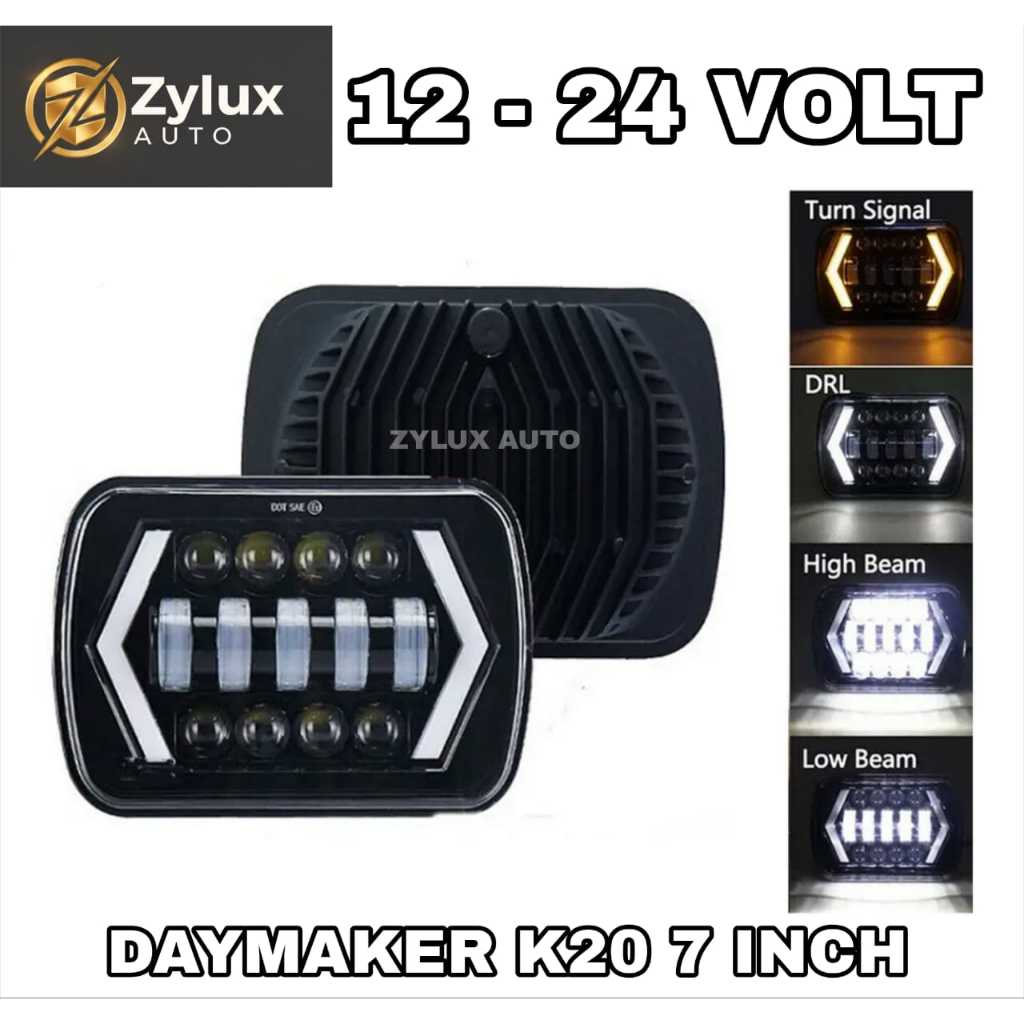 Jual Lampu LED Projector Daymaker 7 Inch 12 - 24 Volt King Cobra Kotak ...