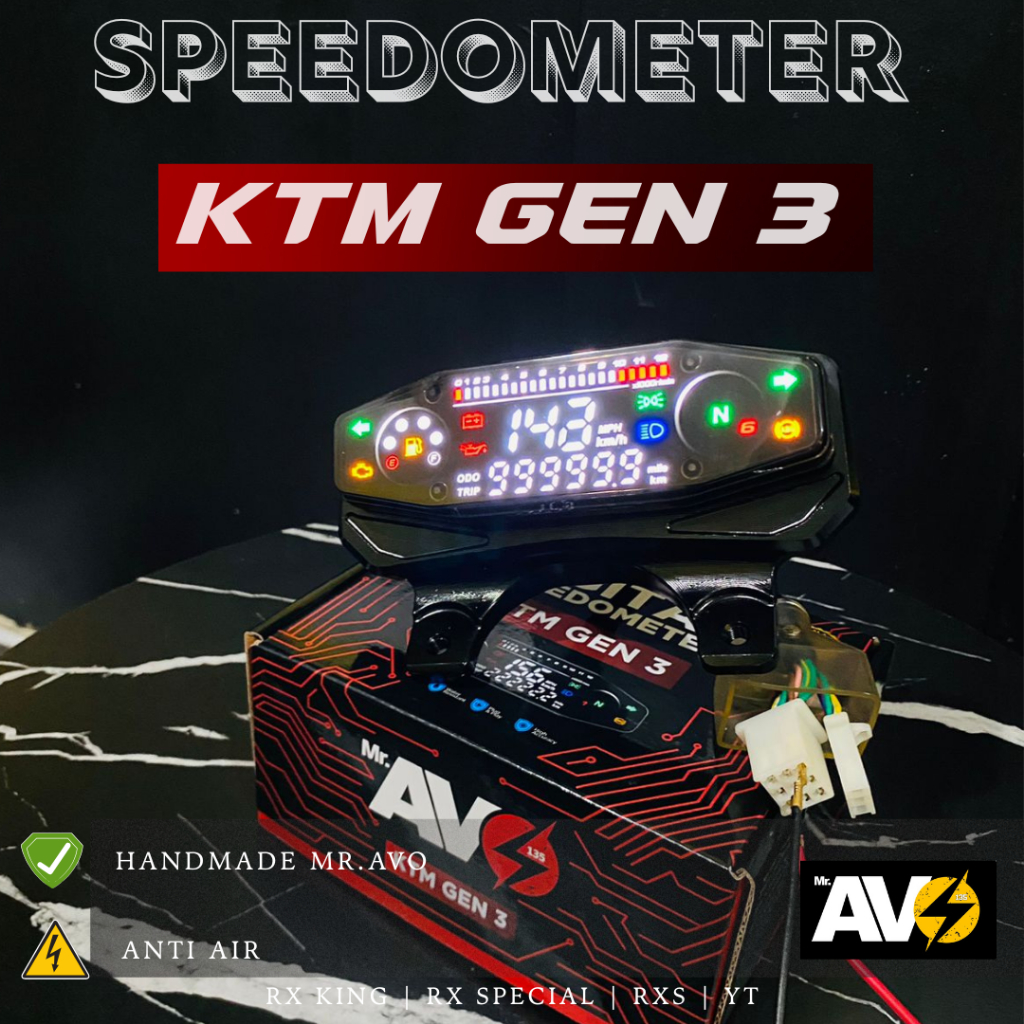 Jual Speedometer Digital Ktm Gen 3 Mini Universal Koso Full Spedo Rx ...