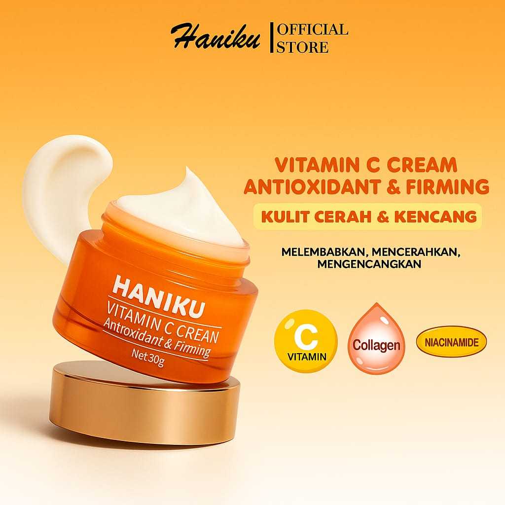 Jual HANIKU Cream Vitamin C BPOM Mencerahkan Menyamarkan Flek & Noda ...