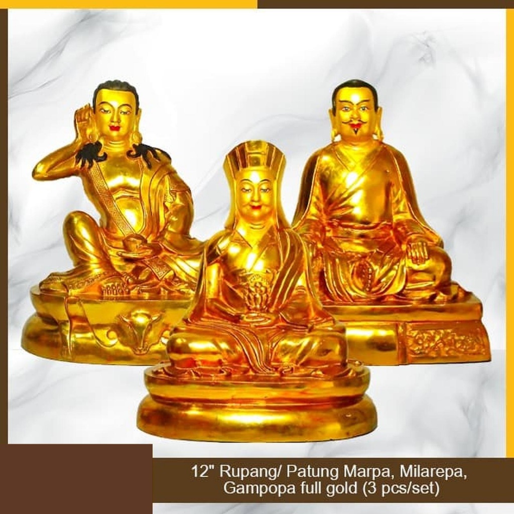 Jual Rupang Patung Arca Marpa, Milarepa, Gampopa 12