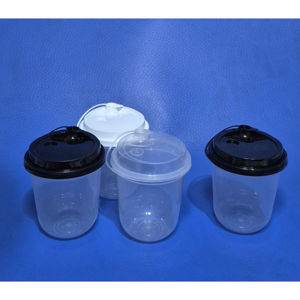 Jual Gelas Inject uk 12oz = 380ml + Tutup Harga per pack isi 25pcs # ...