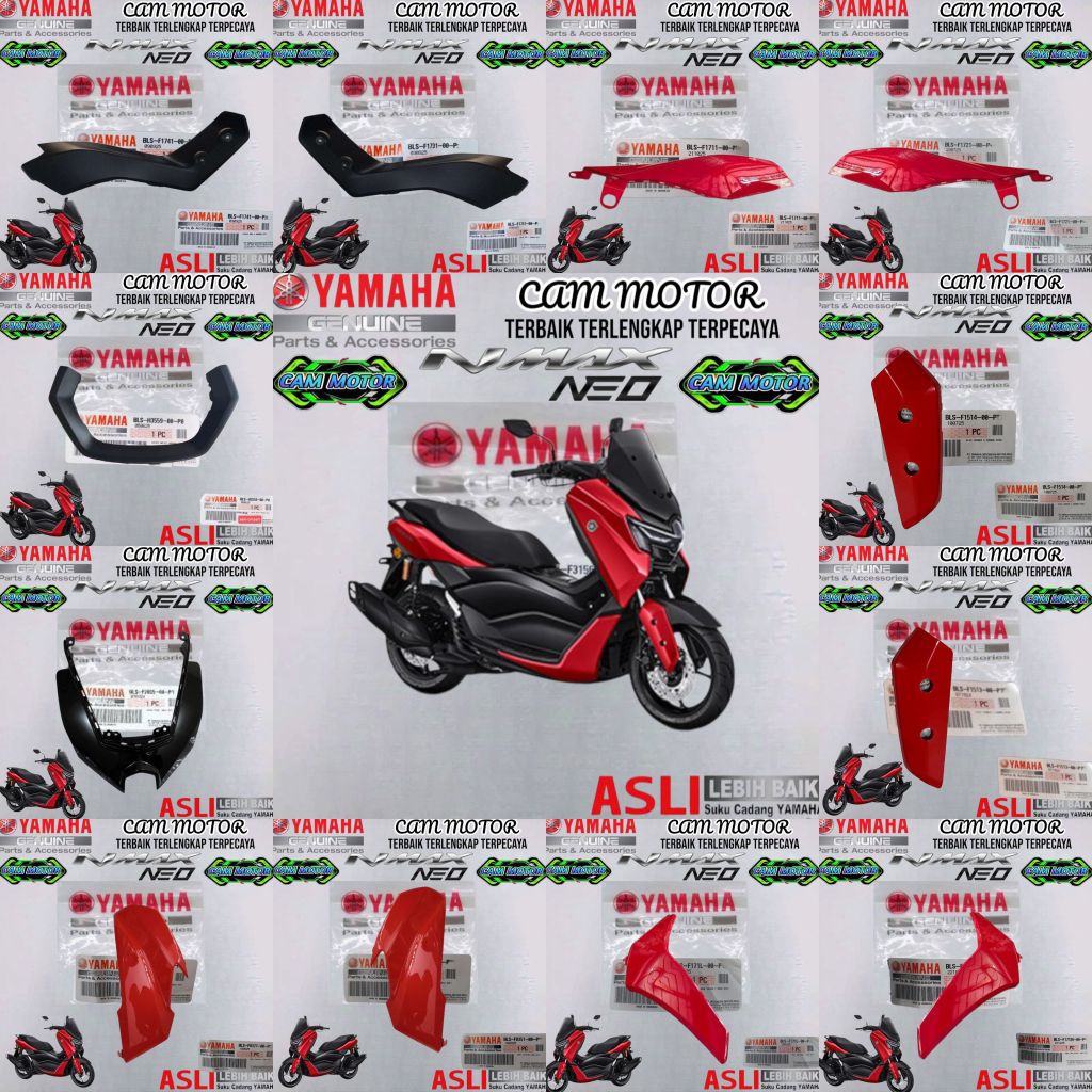 Jual BODY BODI HALUS VARIASI NMAX155 N MAX 155 RED SOLID MERAH GLOSI ...