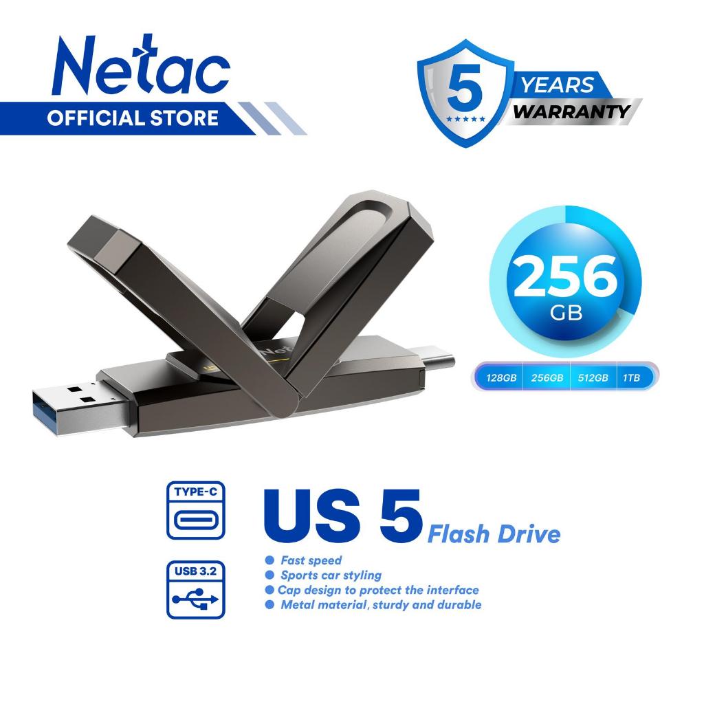 Jual Netac OTG Flashdisk US5 USB 3.2+Type-C Solid State Flash Drive ...