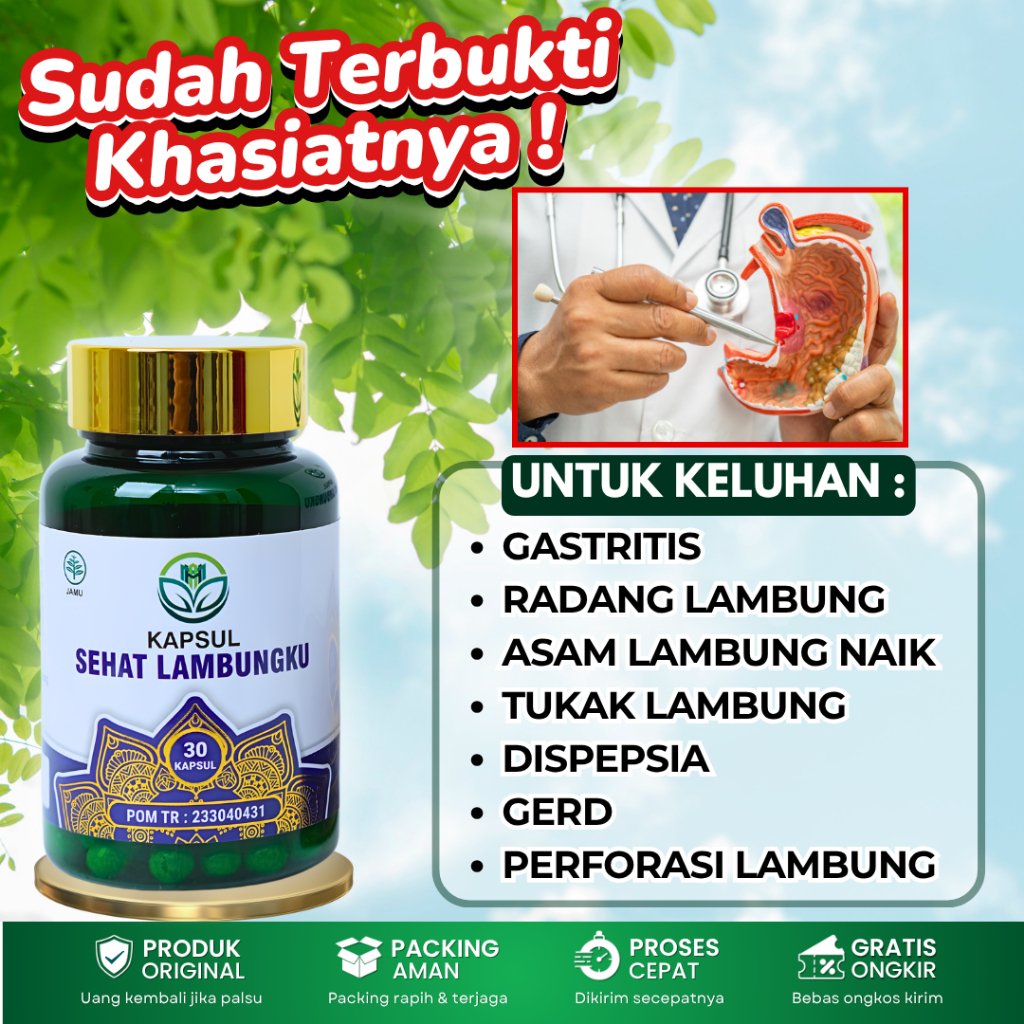 Obat GERD Gastritis Radang Lambung Asam Lambung Tukak Lambung Dispepsia - 1 Hari Sampai