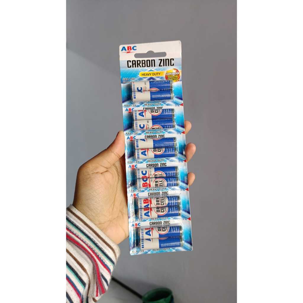 Jual ABC biru AAA isi 12 pcs / baterai type r03/A3 PROMO | Shopee Indonesia