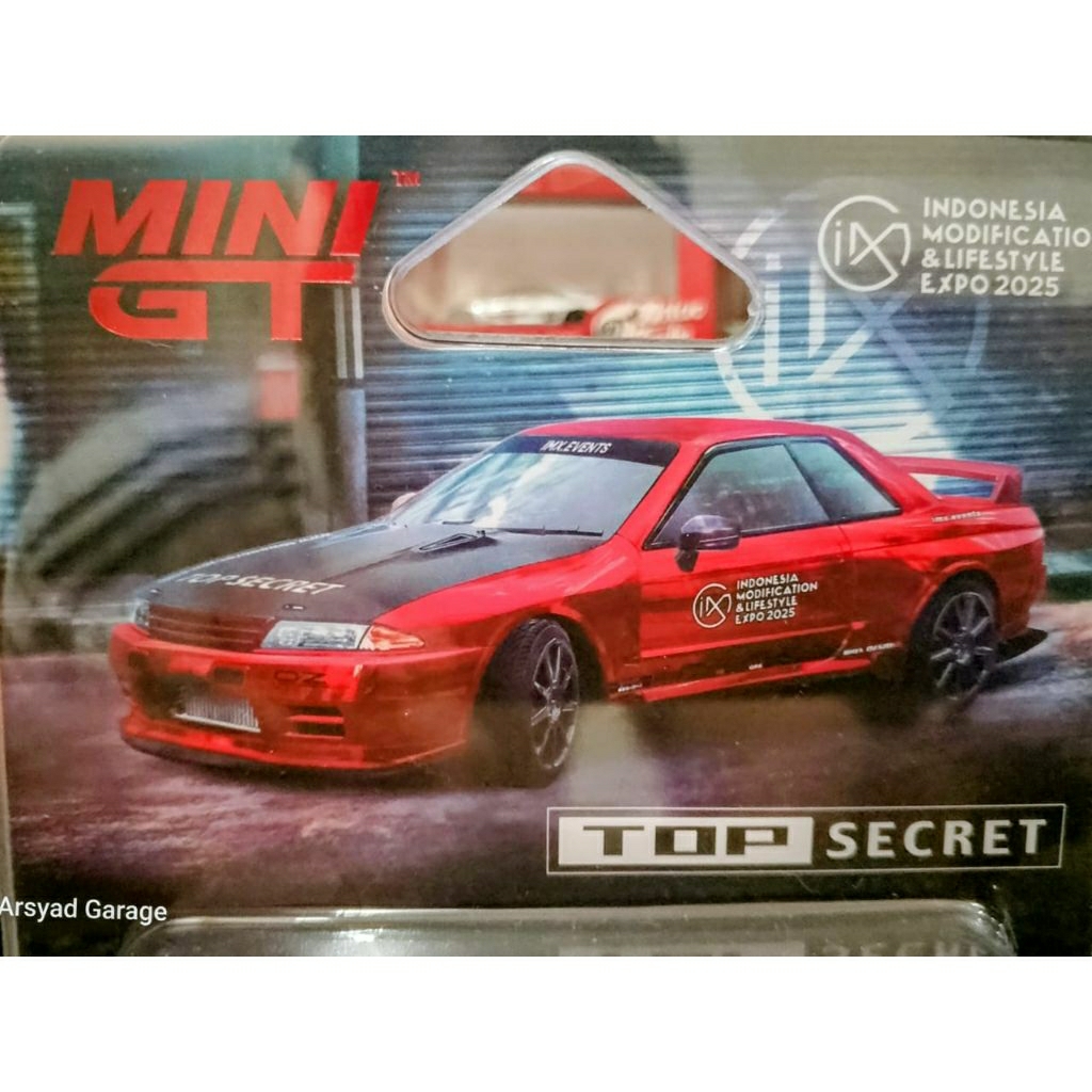 Jual Diecast Mini GT Nissan Skyline GTR R34 Top Secret Red Chrome With ...