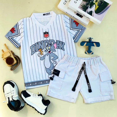 Gaya Anak 2 Setelan Dinoday