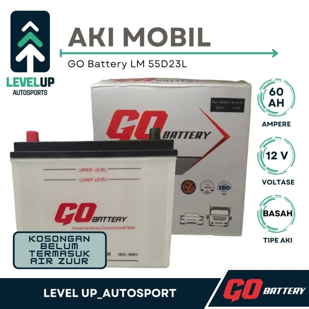Jual AKI MOBIL ALPHARD CAMRY FORTUNER INNOVA WULING GO BATTERY 60 ...