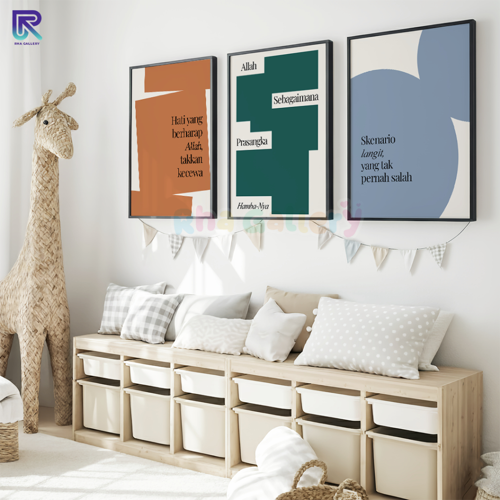 Jual RHA Gallery Poster Bingkai Frame Kata Islami Estetik Pajangan ...