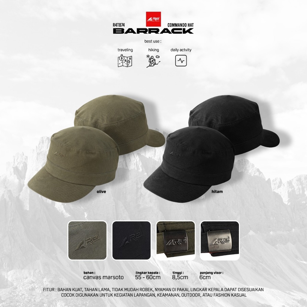 Jual Commando Hat Barrack Arei Outdoorgear | Shopee Indonesia