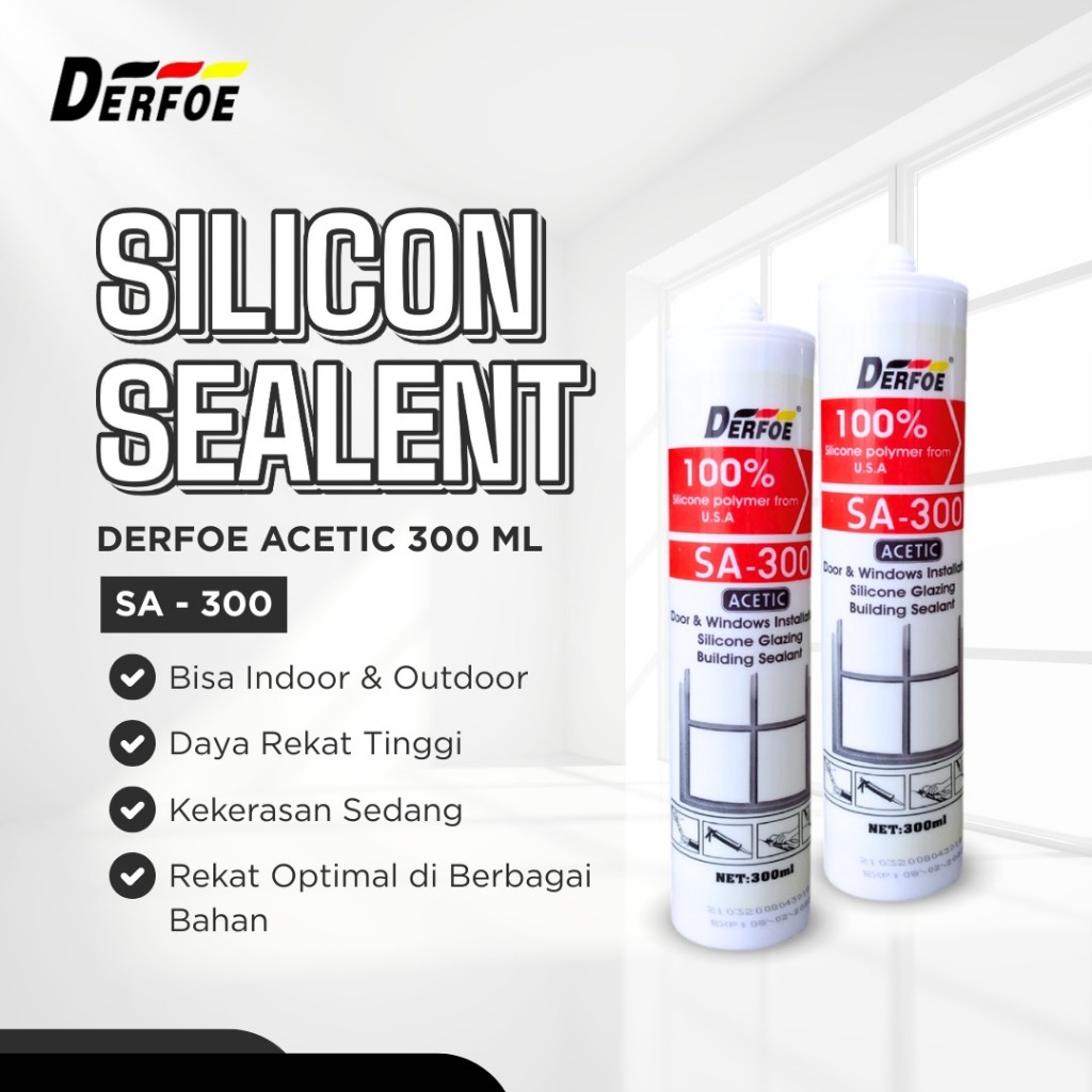 Jual HOME SPRINGKLE - Derfoe Silicon Acetic SA-300 Lem kaca netral ...