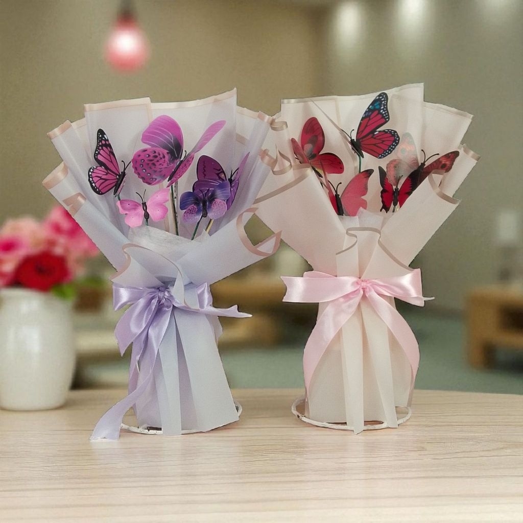 Jual Buket Kupu-Kupu Buket Wisuda Bunga Bucket Kupu Kupu Butterfly ...
