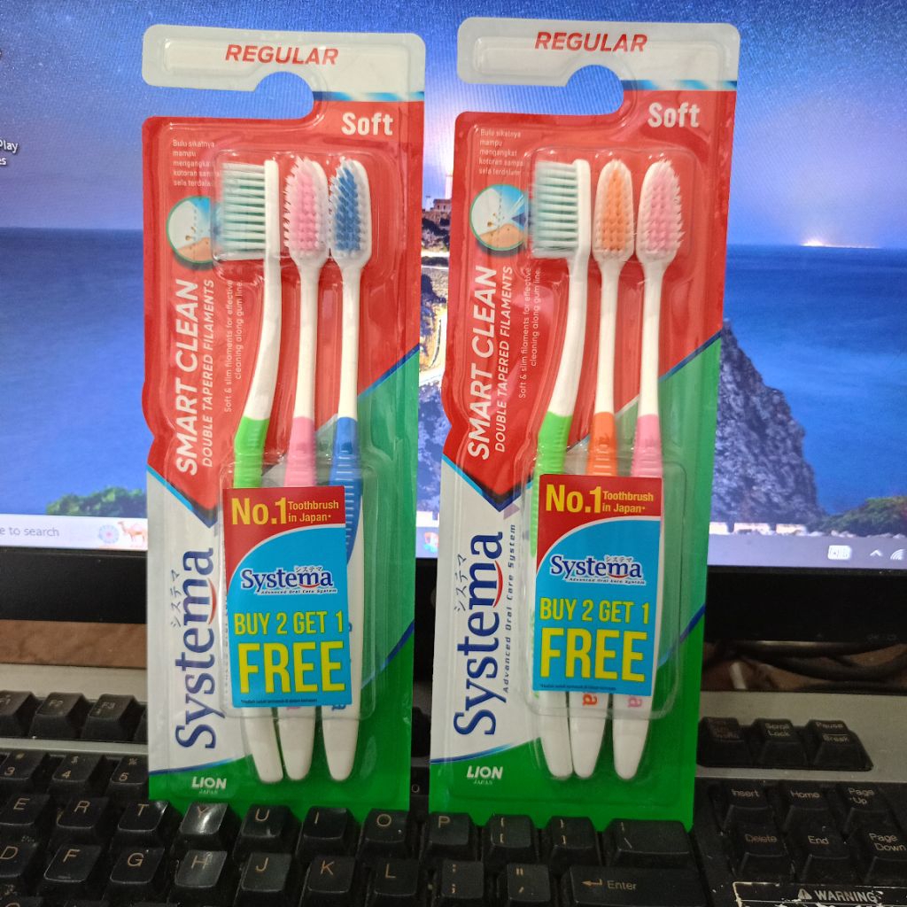 Jual Systema sikat gigi isi 3pcs smart clean regular soft | Shopee ...
