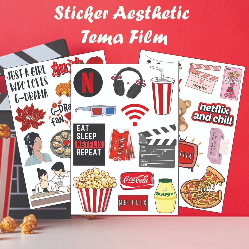 Jual Sticker Aesthetic A6 A5 Film Waterproof Stiker tema Dracin Drakor ...