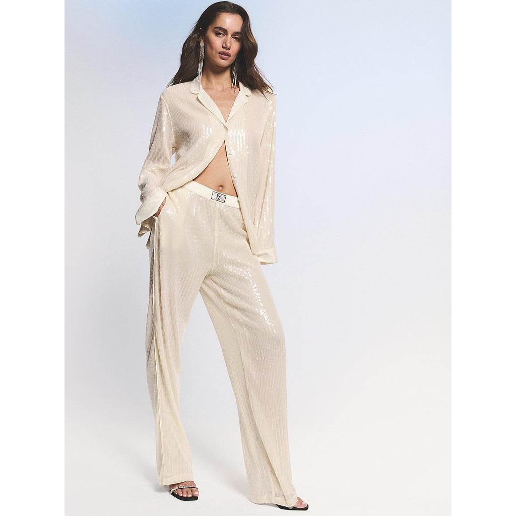 Jual sequin pajamas set logo pattern | Shopee Indonesia