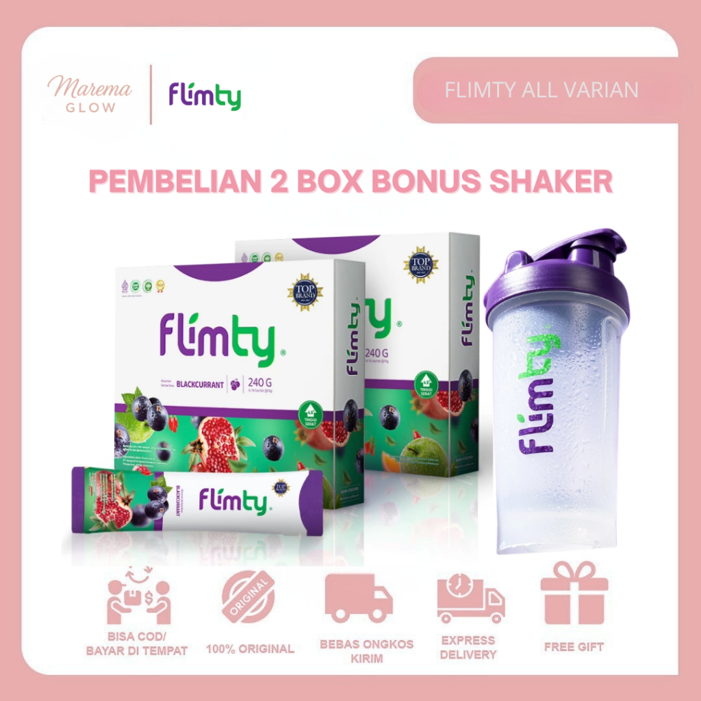 Jual Flimty Fiber - 1 Box isi 16 Sachet | Blackcurrant Raspberry Mango ...
