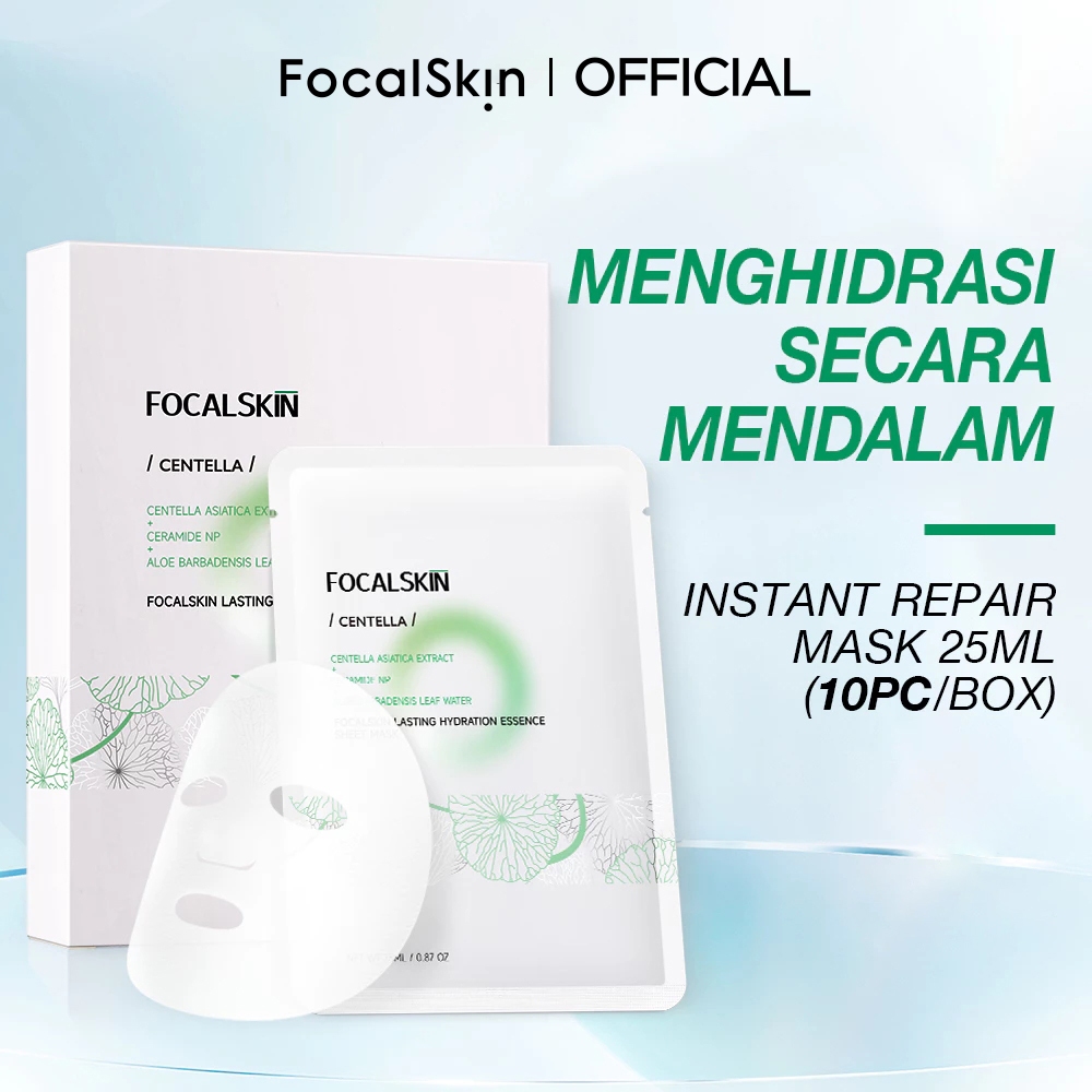 Jual [10PCS] FOCALSKIN Instant Repair Hydrating Essence Mask Wajah ...