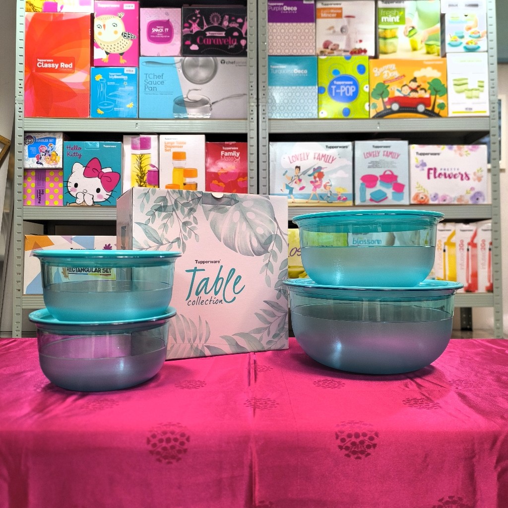 Jual Tupperware Table Collection Set | Mangkok Saji dengan Tutup/Alas ...